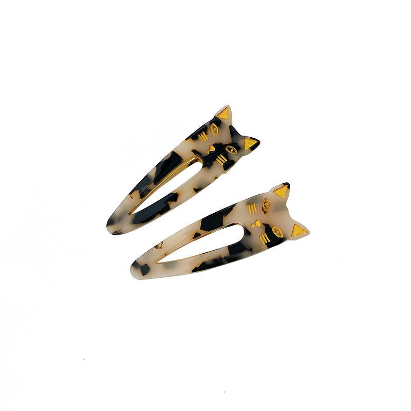 Korean Designed Beautifully Acetate Duckbill Hair Clips Two Pack For Women In Charming Colors Patterns And