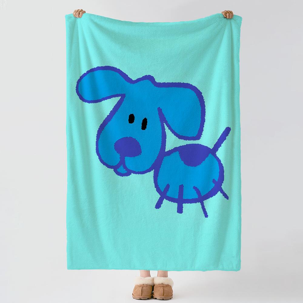 Cartoon B-Blue's Clues-s Throw Thick Comfort Flannel Quilt, Multi-scene Use Indoor Outdoor Daily Nap