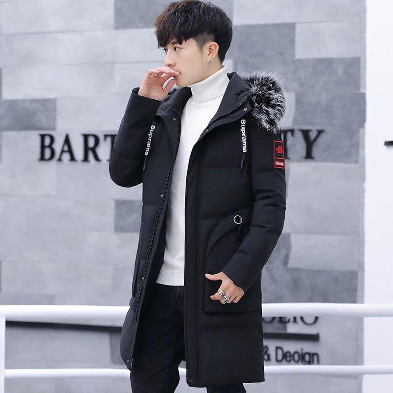 Trend Leisure Men's clothes Winter Medium and long section Cotton clothing Large size Down jacket main image 1