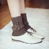 Elastic Winter Crochet Ankle Warmer Short Knitted Socks Tassel Boot Socks Leg Warmers