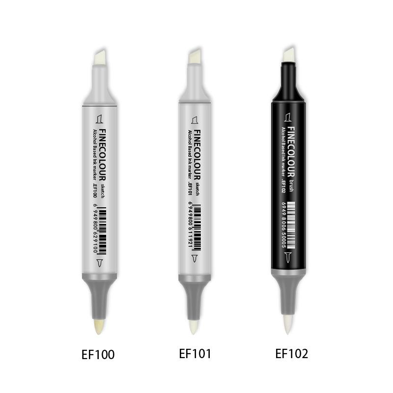Finecolour Replacement EF100/EF101/EF102 Generation Art Marker Head Replaceable Big Oblique Nib/Small Round Nib For Marker Pen