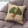 Cute Ginger Cat Ginkgo Leaf Throw Pillow Covers Pattern Cushion Cover Suitable For Sofa Bedroom Car Pillow Cover