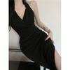 Pure Desire Sexy Neck Sling Dress Women's Summer Dress High-end Temperament Long Waist Split Hip Skirt