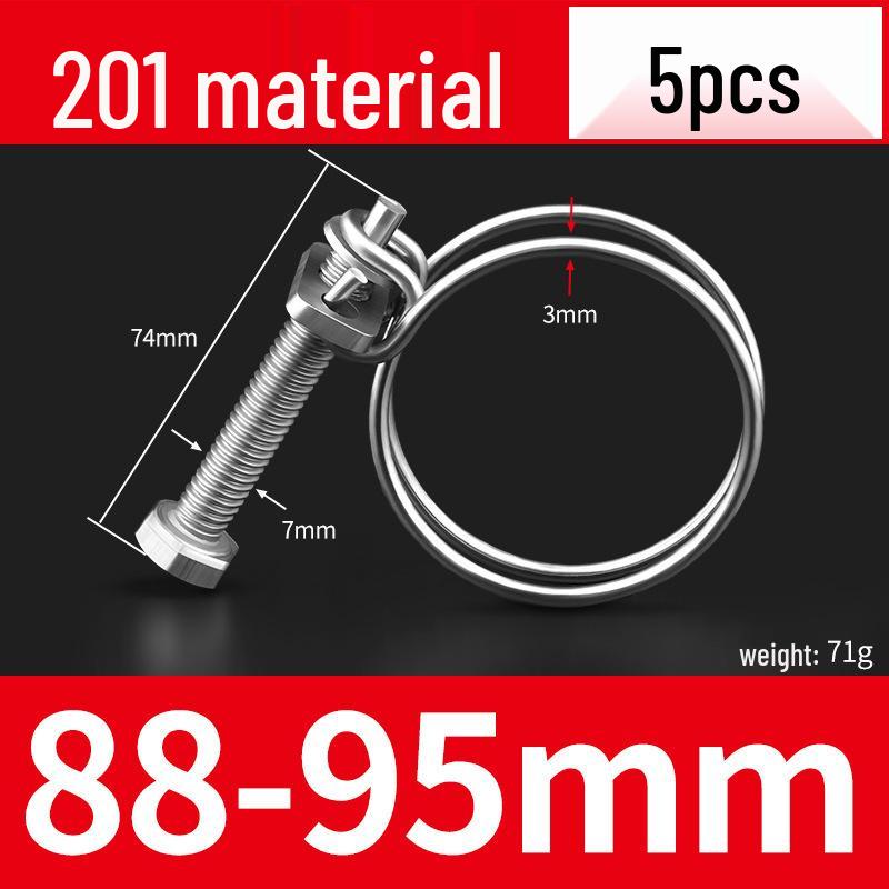 Stainless Steel Double Wire Hose and Pipe Clamp for Gas and Water Retention