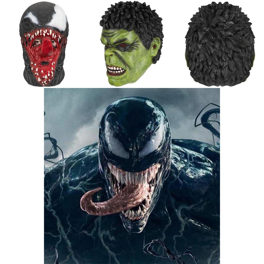 Masque Cosplay Personnage Avengers Latex Accessoires Halloween Pour Venom Hulk Et Catwoman