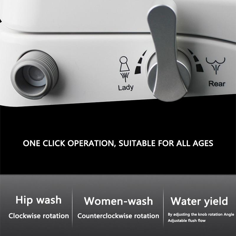 Non-Electric Flushing Bidet Toilet Seat Soft Closing Silence Toilet Seat Cover Manual Control Universal Toilet Seat Lid