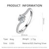 S925 Sterling Silver 50-Point Twisted Moissanite Ring with Four-Prong Setting