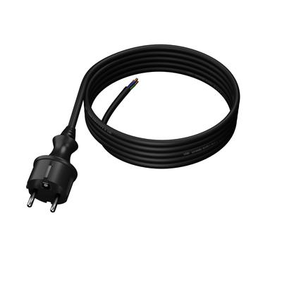 Rubber Power Cable with Straight Plug 4M 3X1.5Mm2 16A Ip44 Black