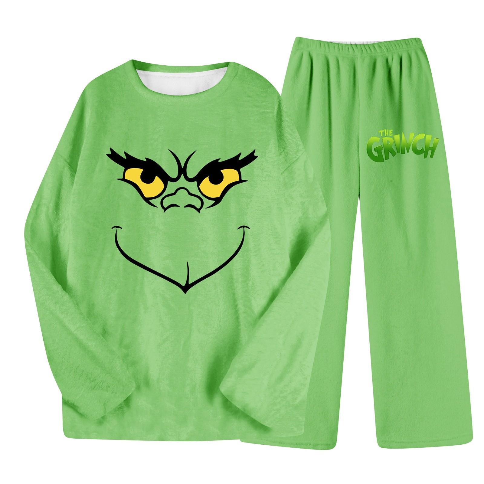 

Комплект из двух предметов для взрослых, топ с круглым вырезом и длинными рукавами, эластичные брюки, пижамный комплект, костюм для отдыха S