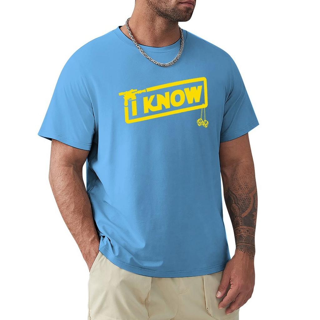 I Know T-Shirt Vintage T Shirts Graphic Tee Shirt Sweat Blanks Heavyweight T Shirts For Men