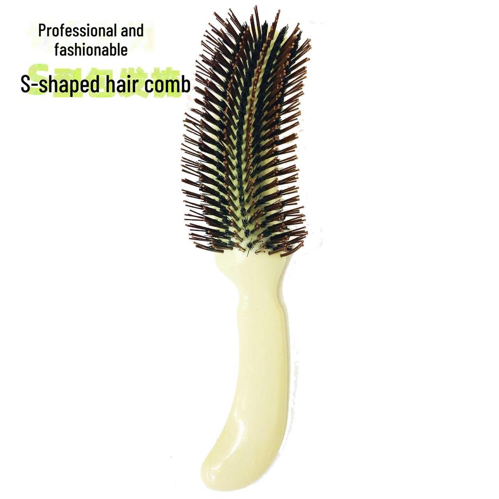S-förmiger Abendhaarkamm: Flauschiger Schabkamm für Fotostudio-Maskenbildner