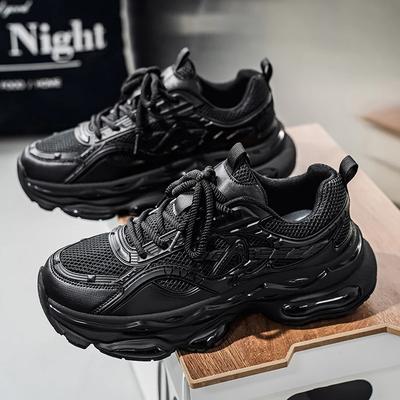 High Quality Sneakers Male Trend Black Platform Shoes Men's Comfortable Athletic Nonskid Walking Sneakers Outdoors Couple Shoes