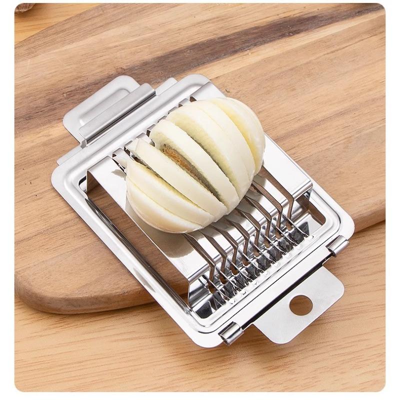 Household Stainless Steel Egg Slicer, Multi-function Preserved Eggs Century Egg Divider Kitchen Tool
