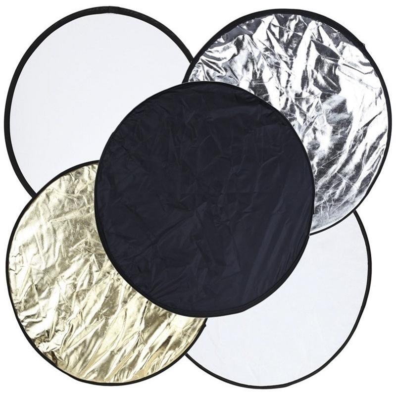 60CM/80CM/110CM 5 In 1 Photography Studio Reflector Multi Photo Collapsible Light Folding Camera Studio Multi Photo Disc