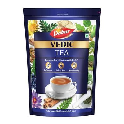 Dabur Vedischer Tee - 950 g (Schwarzer Tee), Chai handverlesen aus Assam, Nilgiri und Darjeeling, gefühlvolles Aroma und reichhaltiger Geschmack, Premium-Teeblätter