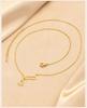 Zodiac Necklace Gold Plated Stainless Steel Chain Safety Pin 12 Constellation Horoscope Pave CZ Pendant Waterproof