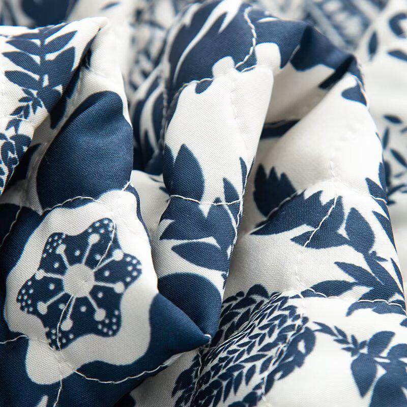 Jachetă de bumbac matlasat cu imprimeu pentru femei europene și americane, Primăvara 2025