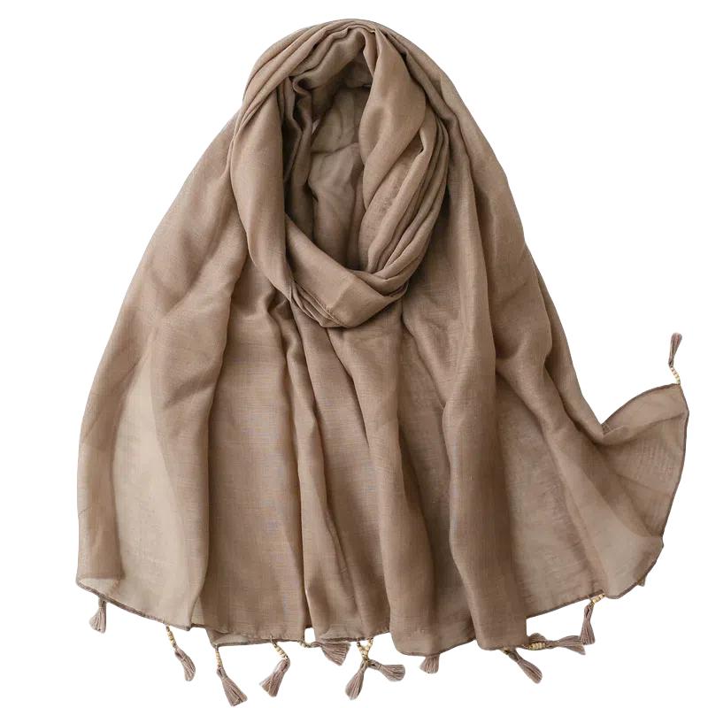 Lightweight Women's Sunshade Scarves,cotton and Linen Air Conditioning Sun Protection Beach Scarves Summer Shawl
