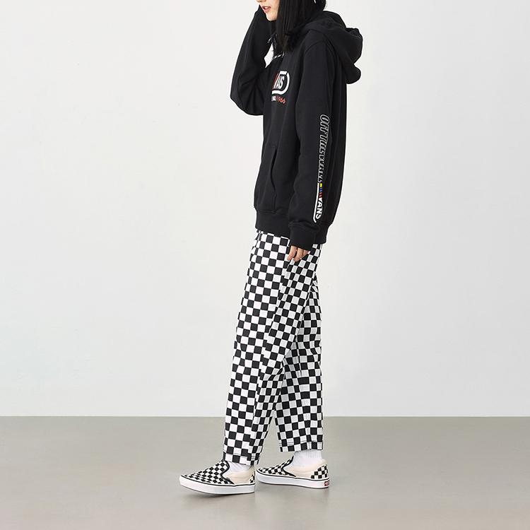 Vans Letter Print Hooded Sweatshirt Men Sweatshirts Black VN0A4RBGBLK