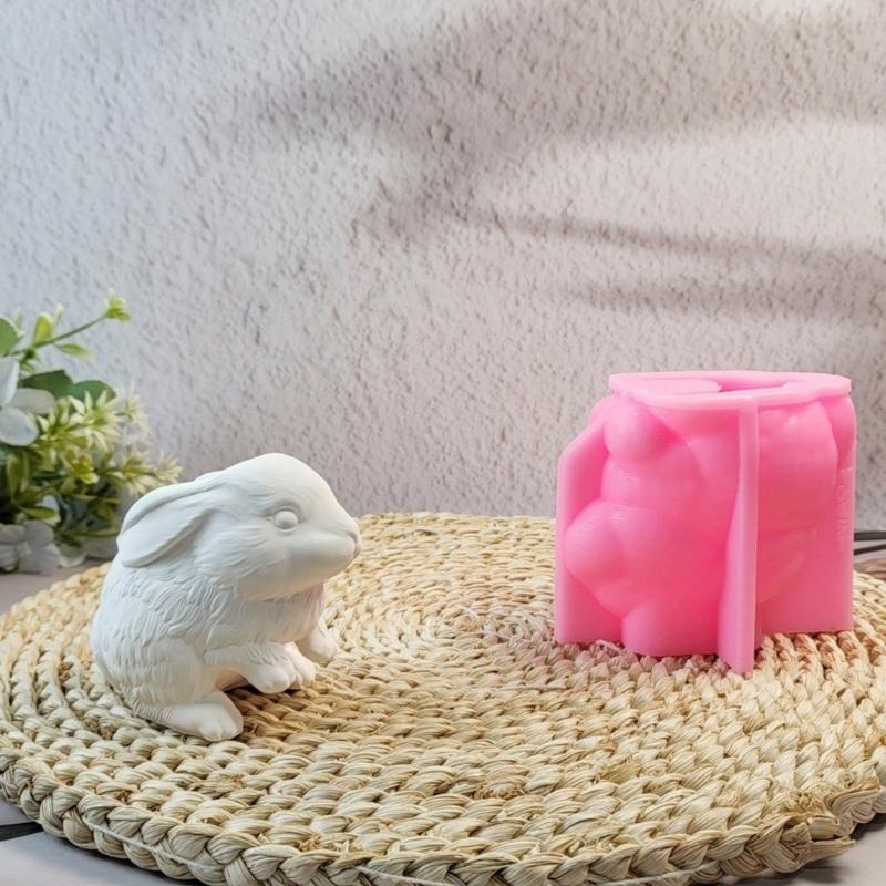 3D Hasenformen Gussformen Gipsformen Tier Silikonform Epoxidharzformen Ornamentformen Gussformen