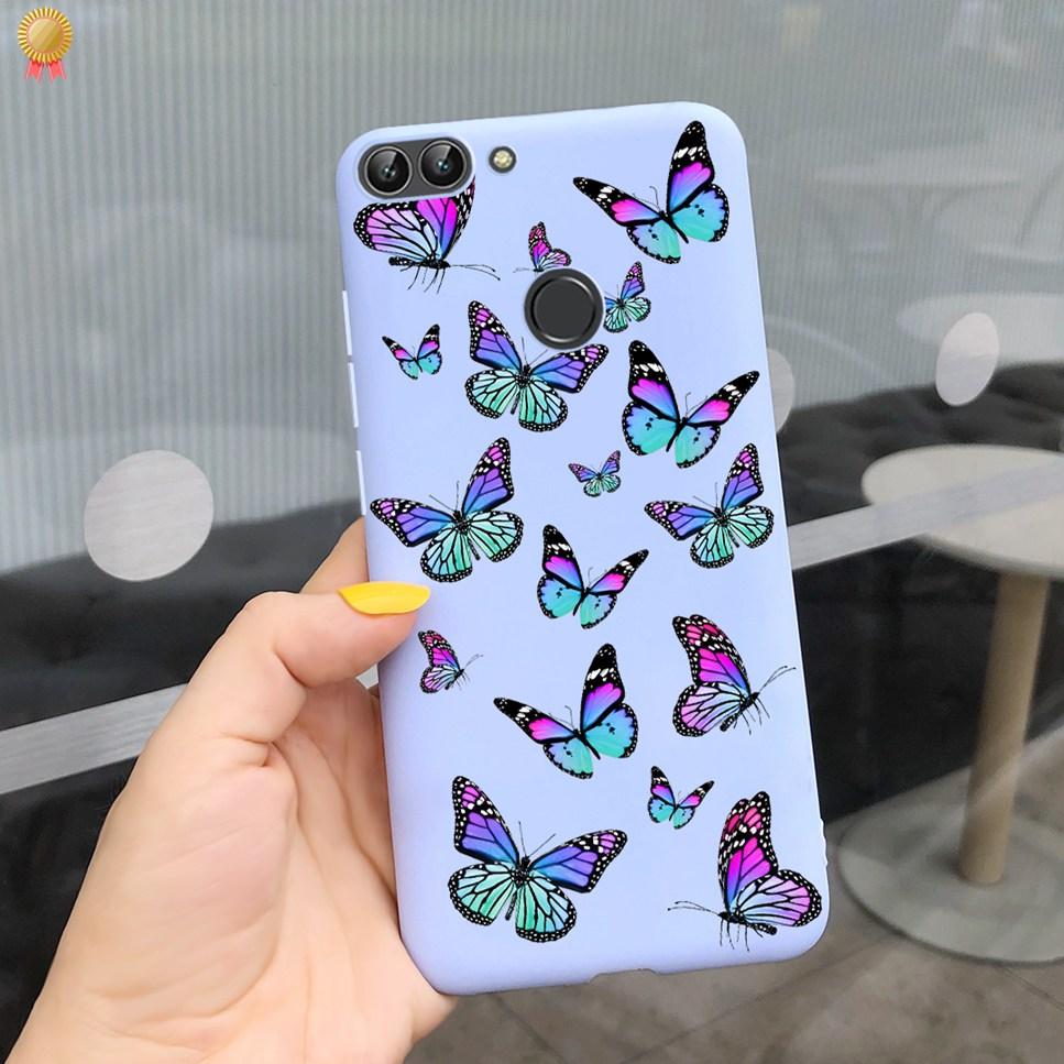 Für Huawei P Smart Hülle Niedliche Blume Schwarz Weiches TPU Silikon Bumper Hülle Für Huawei PSmart P Smart 2017 FIG-LX1 Handyhülle Funda