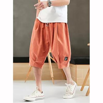 Summer Harem Pants Men Short Joggers Calf Length Casual Baggy Pants Capris Trousers