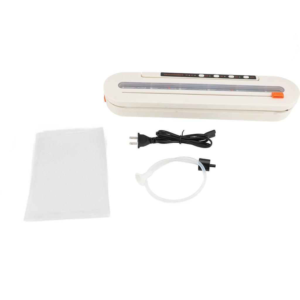 Vacuum Sealer Machine Portable Small Full Automatic Air Food Sealer Machine for Home White US Plug
