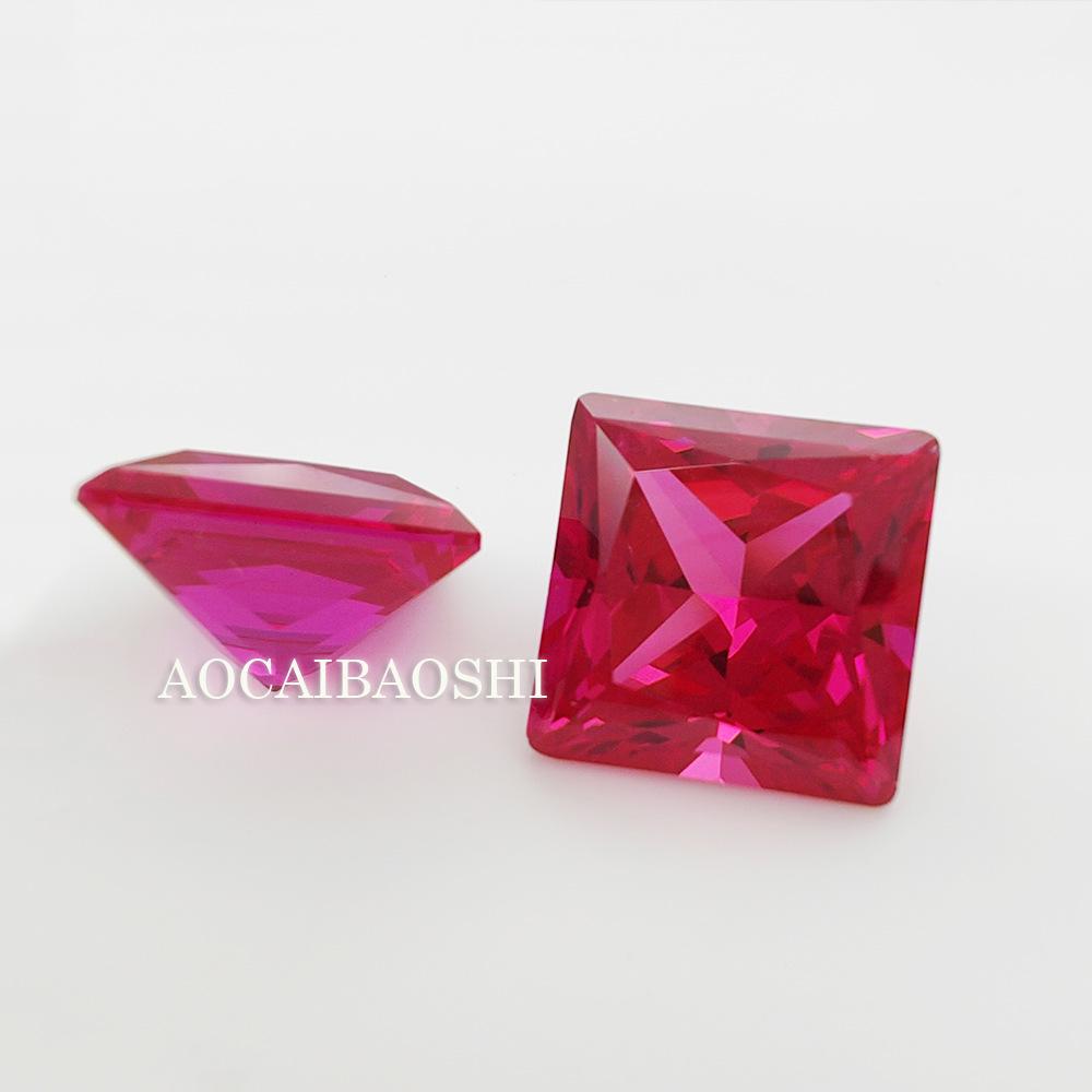 Aocai Bao Shi Lab-Grown Ruby Precision-Cut Loose Stone, AGL Certified Mainstone for Jewelry.