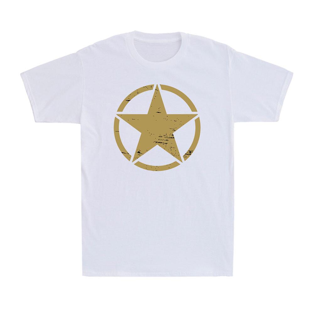 Army Star Military USA Flag American Patriotic Funny Gift Men s Cotton T-Shirt M