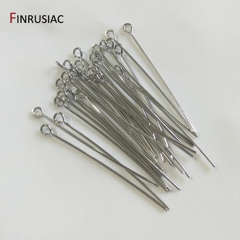 20-50mm Flat Head/Ball Head/Eye Pins Brass Metal Platinum Plated/18K Gold Plated DIY Jewelry Supplies Accessories