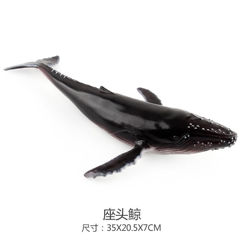 Soft Pvc Ocean Animal Model Toy Collection Featuring Blue Whale And Sperm Whale