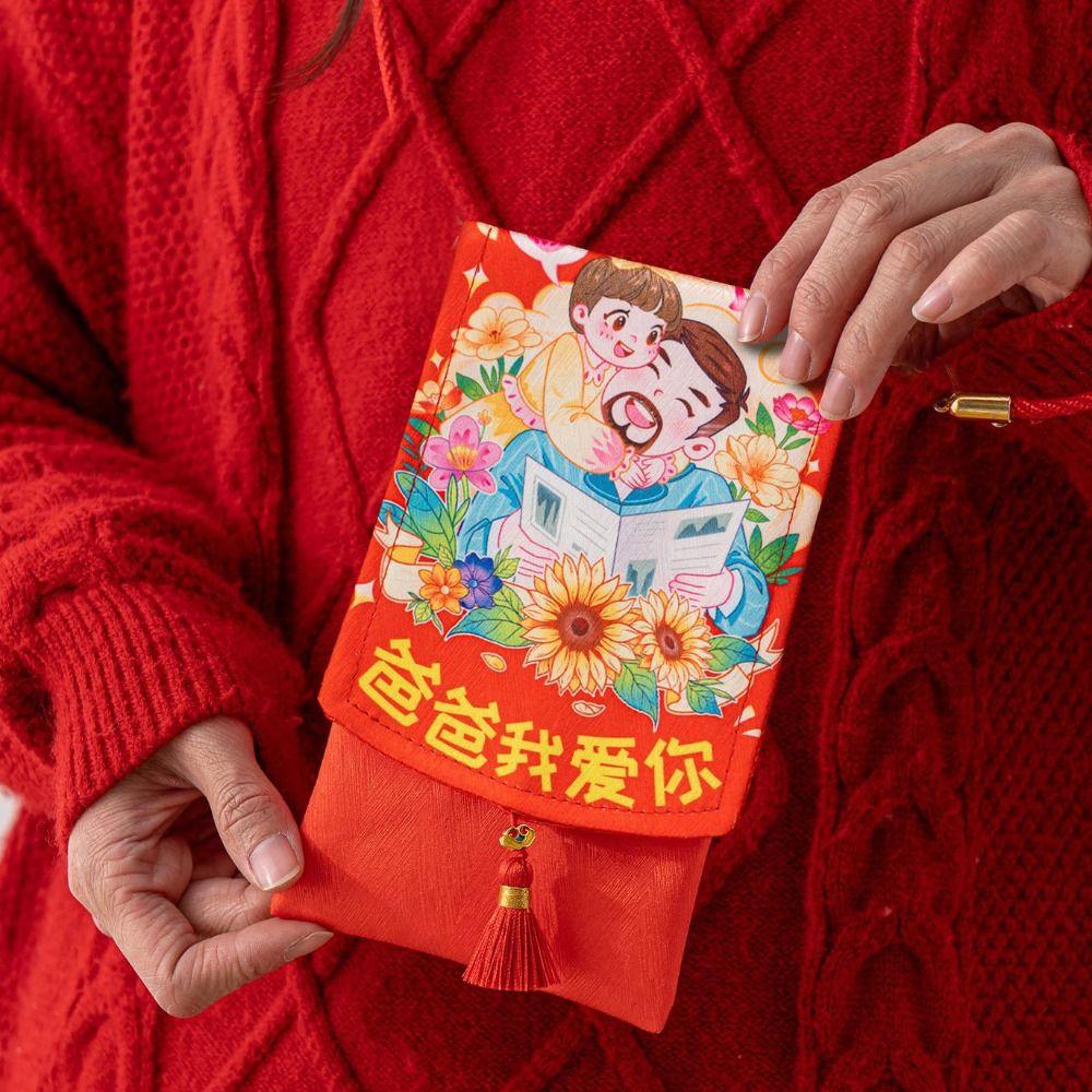 Chinese New Year Fabric Red Envelop Spring Festival Lucky Red Pockets  Dinner Party