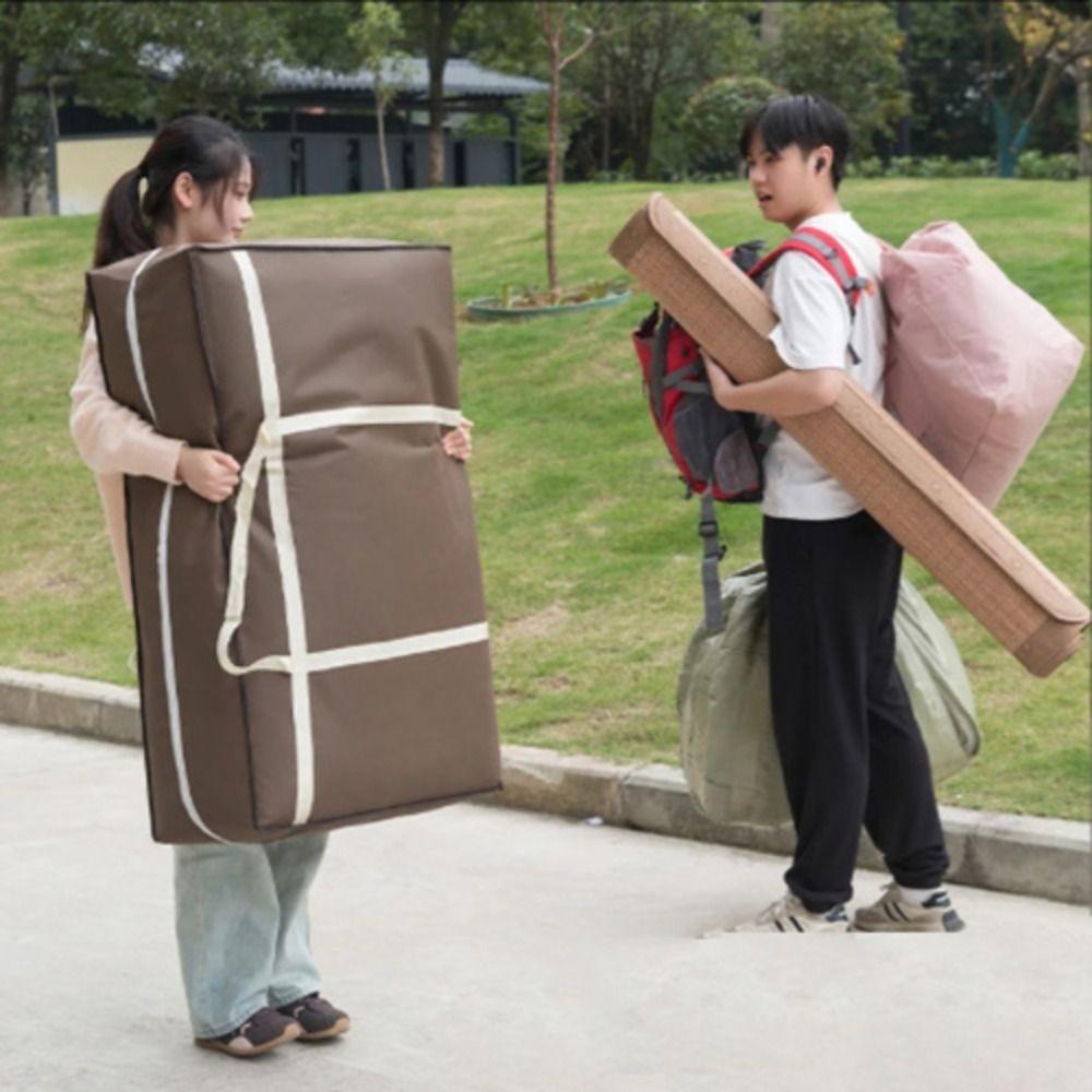 With Handle Quilt Storage Bag Large Capacity Moving Luggage Bag Premium Clothes Storage Bins  Home
