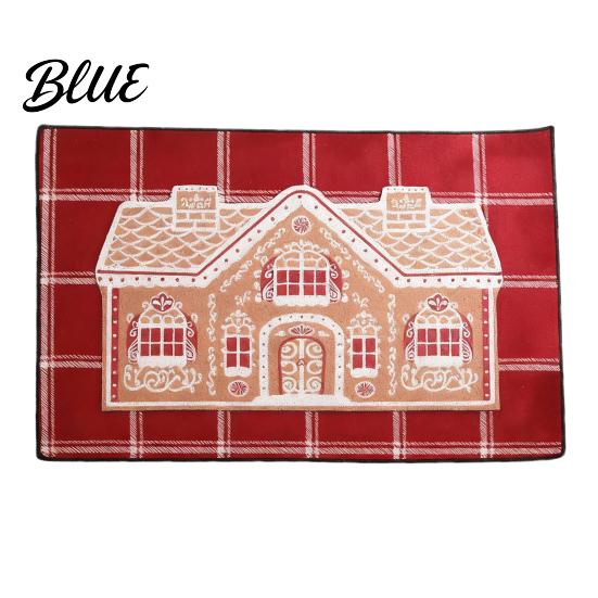 Holiday Theme Rug Kitchen Slip Door Mat Christmas Welcome Gingerbread House Non Seasonal Entrance