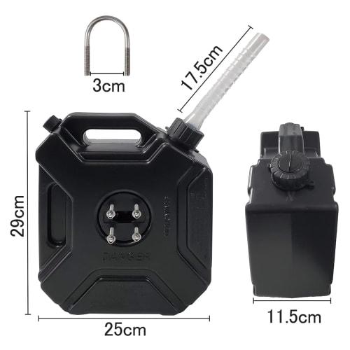 5L Portable Fuel Tank with Lock, Lightweight and Durable for Travel and Outdoor Use, Made of Plastic