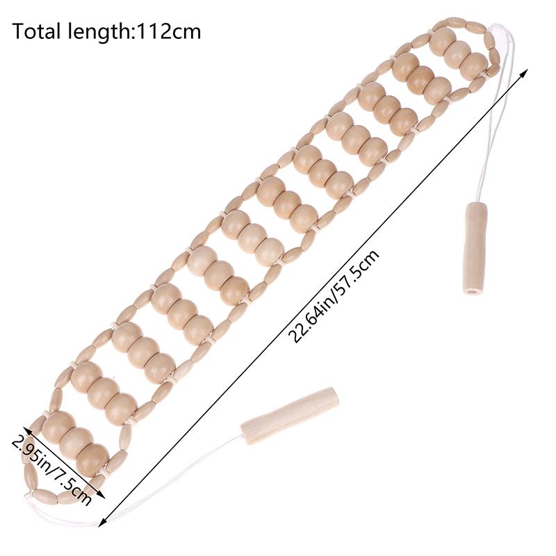 Wood Back Massage Roller Rope Cellulite Massage Tools Portable Self Massage Tools For Neck Leg Back Muscle Pain Relief Body Care