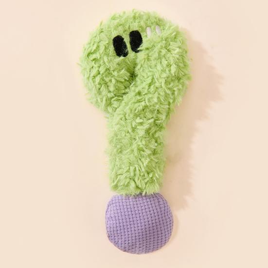 Plush Cat Chew Toy Squeaky Stuffed Microphone Kitten Teething Toy Cat Kicker Toy for Indoor Cats Solo Entertainment