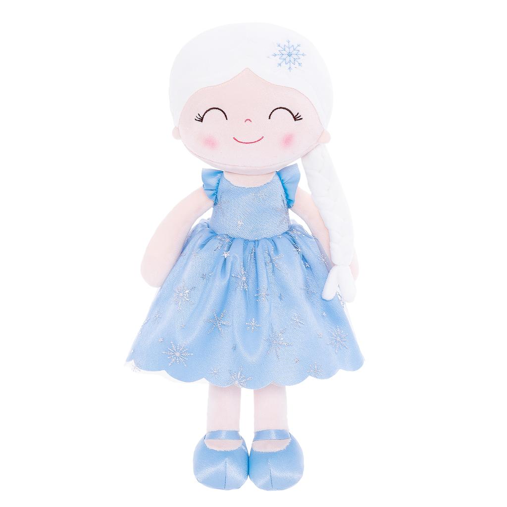 16inches Baby Dolls  Plush Fair Haired Princess Dolls Blue for Baby’s First Birthday and Girls’ Gifts