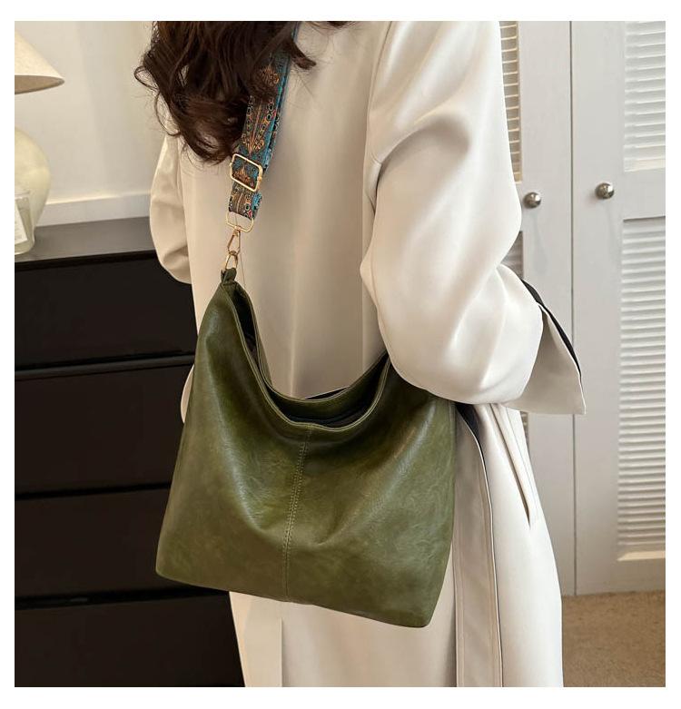 Yogodlns bolsa de ombro vintage para mulheres bolsa balde de couro pu estilo luxuoso bolsa crossbody bolsa carteiro feminina bolsa tote de compras