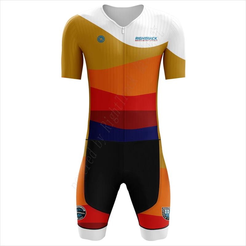 MEN'S Performance Triathlon Trisuit World Championship Short Sleeve Colorful Skinsuit Swimming Summer Breathable Cycling Suit Set 2026