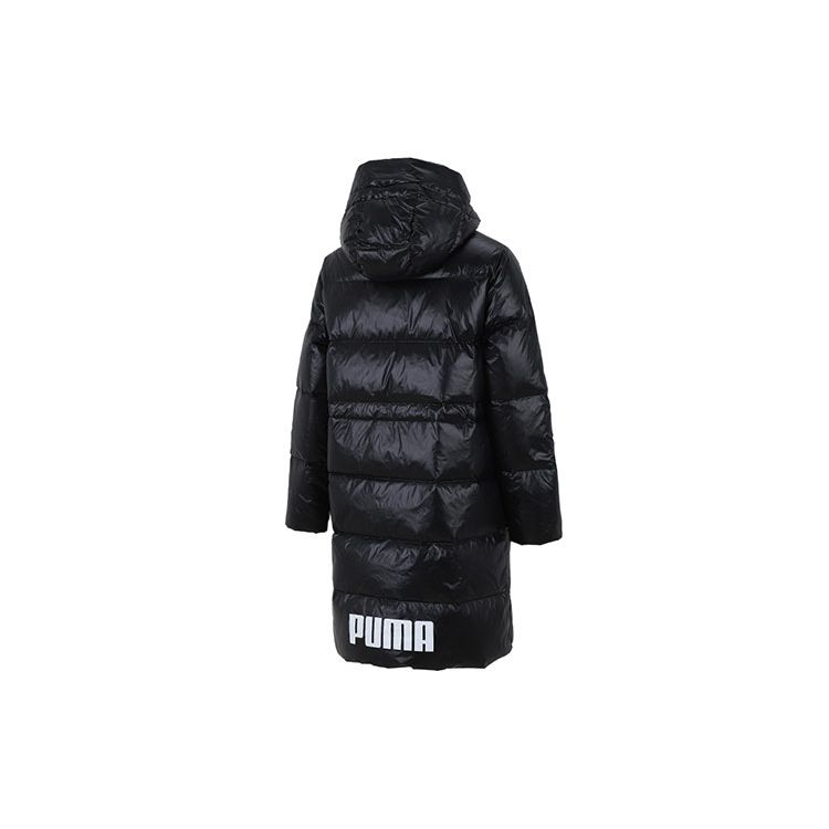 Puma Adjustable Down Coat Casual Warm Mid-Length Hooded Down Jacket Winter Women Coats Black 846334-01