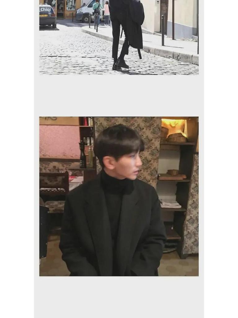 Men's Korean Style Long Woolen Windbreaker Coat