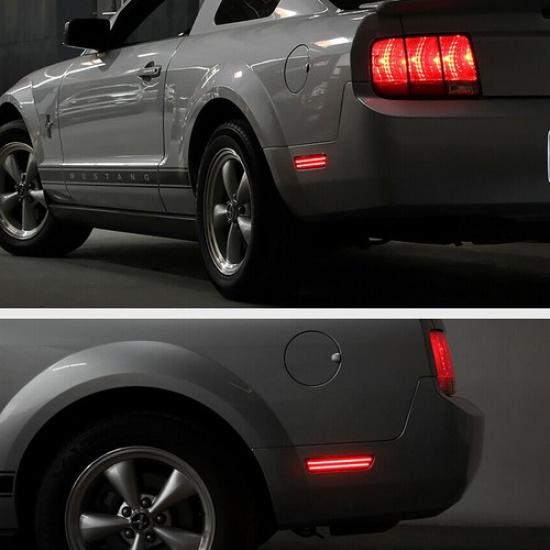 Getönte Linse Rote LED Seitenmarkierungsleuchte Rückseite Reflektorlampe Für 05-09 Ford Mustang