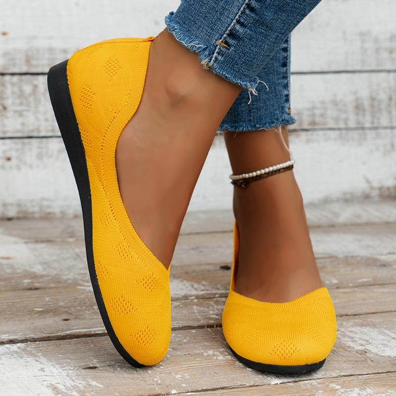 Summer New European and American Foreign Trade Large Size Round Head Flat Sole Single Shoes Women's Shallow Mouth Doudou Shoes Casual Shoes