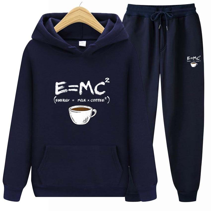 Pánské teplákové soupravy Jarní Podzim Coffice Potisk Mikina Mikina s dlouhým rukávem Mikina na jogging Kalhoty Patchwork Fitness Run Suit Oblečení
