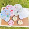 Reflective Version of The Panda Round Fan High Value Ins Round Fan Cute Cartoon Folding Lightweight Suitable for Taking Photos