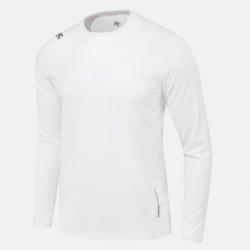 DescenT Running Quick Dry Long Sleeve T shirT B1 sq123rTl21 Blk Mgry whT