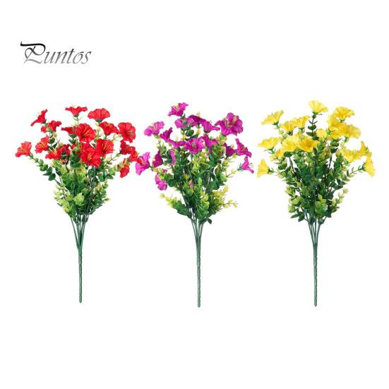 

12 шт. искусственные цветы реалистичные яркие многоразовые не требующие ухода пластиковые искусственные цветы для дома свадебный декор вечеринки разноцветный