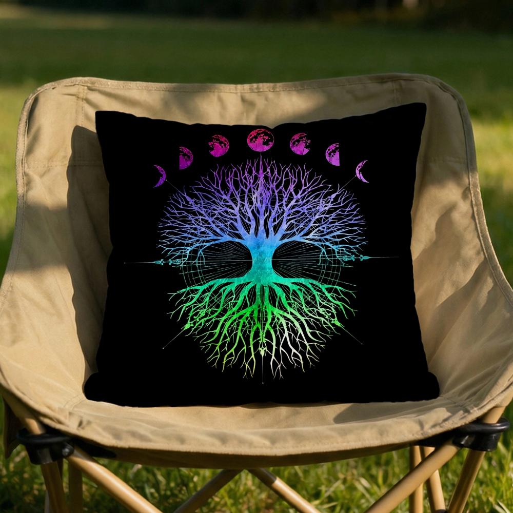 Tree of Life Cushion Cover Soft Reversible  Durable Pillow Cover  MultiScene Use for Home  Car Daily Comfort