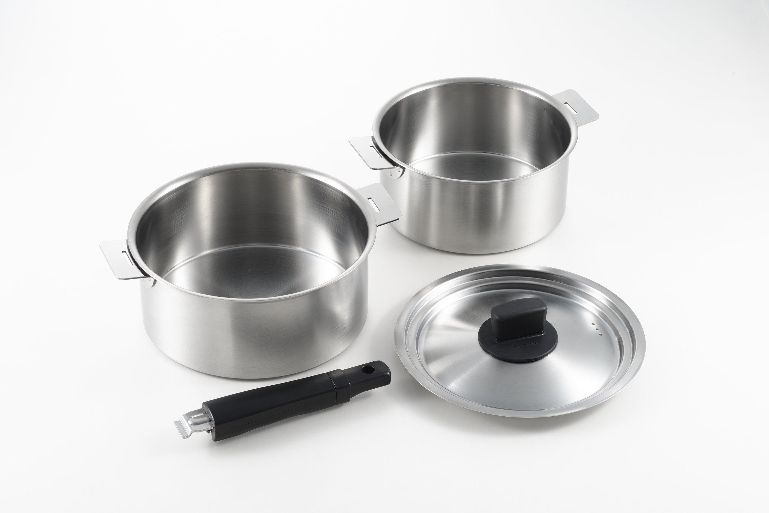 

Yokoyama Removable Handle Pot 2 Piece Set 18cm 20cm SE-27 &